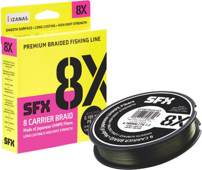 Леска плетеная SFX 8X зеленая 135 м