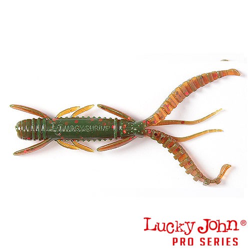 Виброхвосты съедобные Lucky John Pro Series HOGY SHRIMP 3.0in (07.60) 10шт