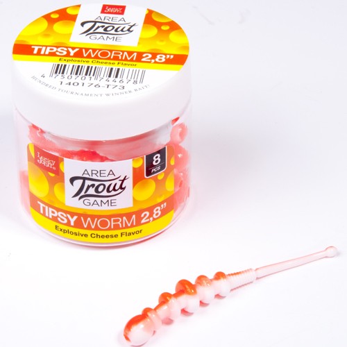 Слаги съедобные Lucky John Pro Series TIPSY WORM 2,8in (07.12) 8шт Слаги съедобные Lucky John Pro Series TIPSY WORM 2,8in (07.12) 8шт