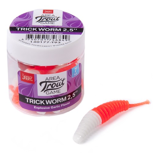 Слаги съедобные Lucky John Pro Series TRICK WORM 2,0in (05.00) 10шт Слаги съедобные Lucky John Pro Series TRICK WORM 2,0in (05.00) 10шт