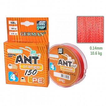 Плетенка German "ANT Orange x4" 150 м Плетенка German "ANT Orange x4" 150 м