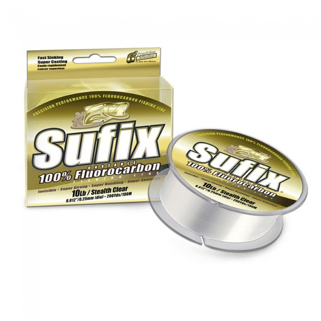 Леска SUFIX Castable 100% Fluorocarbon прозрачная 150м 
