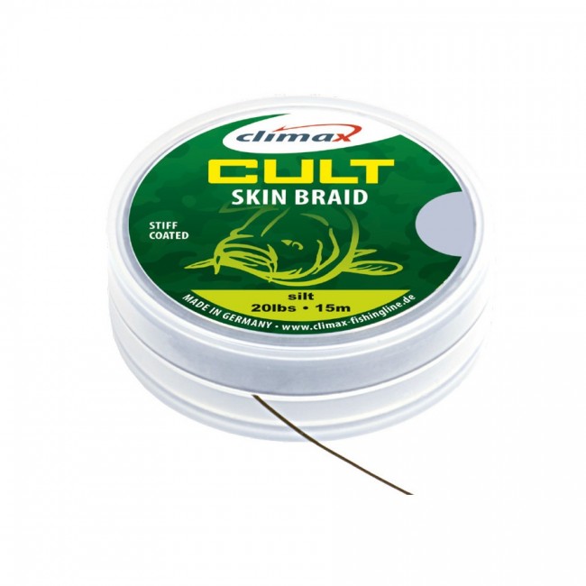 Поводковый материал в матовой оплетке Climax Cult SkinBraid 15m Camou Green Mat Finish new2018