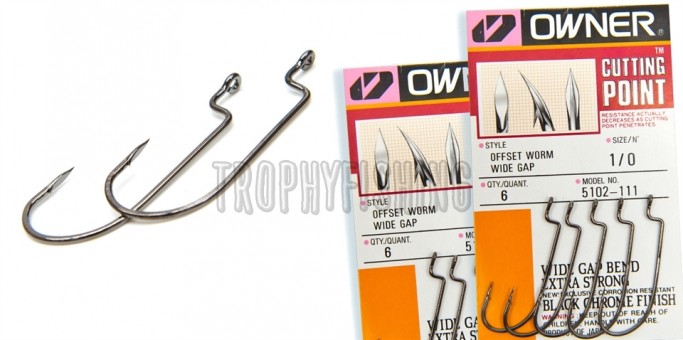 Крючок OWNER C'ultiva 5102 Offset Shank Wide Gap