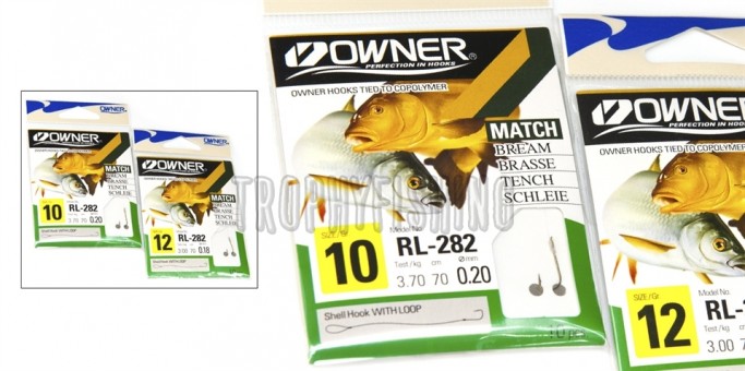 Крючок OWNER 50282 с поводком с петлей 70см RL-282