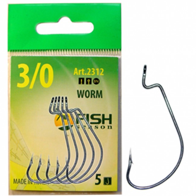 Крючок офсетный Fish Season Worm