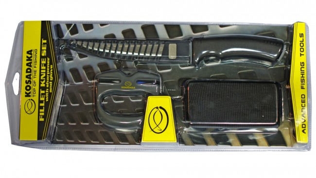 Набор: металлизированная перчатка, нож, точилка