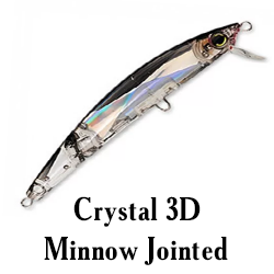 Воблер Yo-Zuri Crystal 3D Minnow Jointed